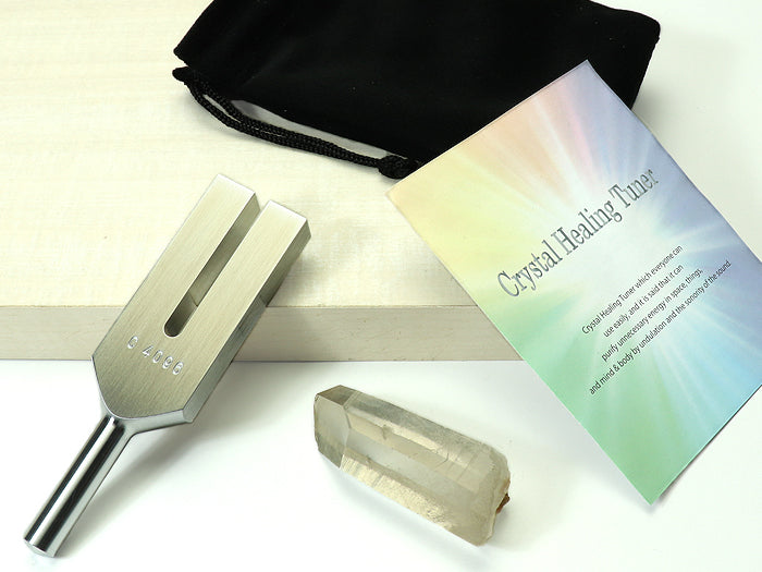 クリスタルヒーリングチューナー【10個セット】ブラジル産水晶ポイント10個&ポーチ10個付