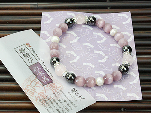 【天然石×和風】紅水晶×縁結び【6個】