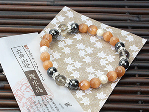 【天然石×和風】煙水晶×開運吉祥【6個】