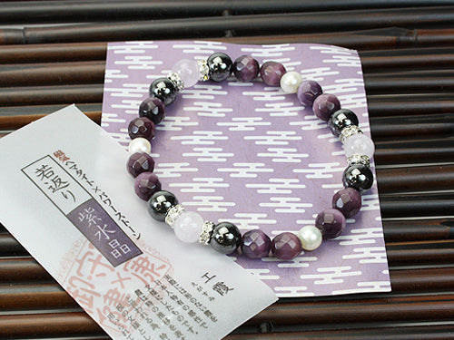 【天然石×和風】紫水晶×若返り【6個】