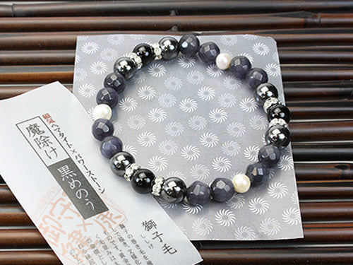 【天然石×和風】黒めのう×魔除け【6個】