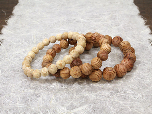 神宮御山杉太珠「極」　ブレスレット　証明書付きサイズ:約10mm